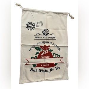26”x 20” Drawstring Canvas Christmas Decor/Present Bag